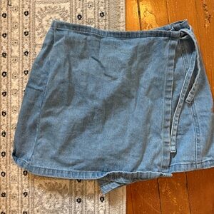 Twik Light Blue Denim Skort